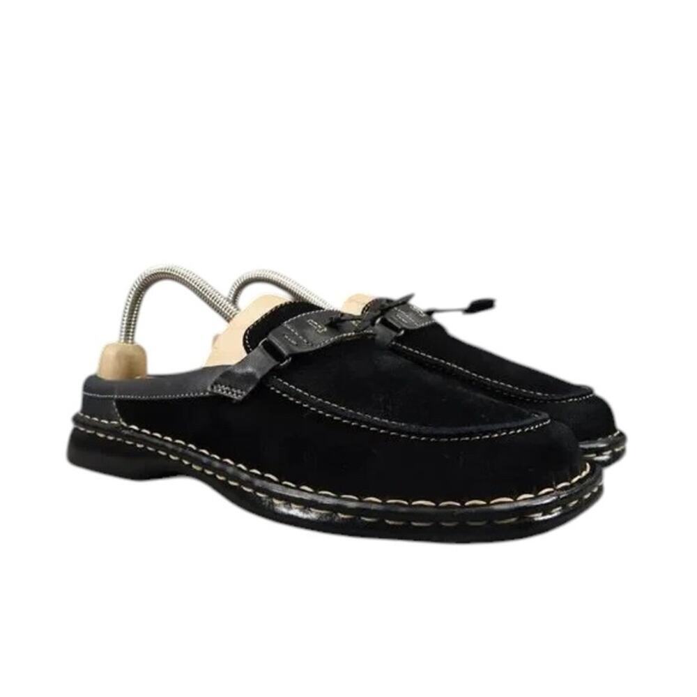 Cherokee Shoes Womens 9 Mule Clogs Slip On Classic Tassel Leather Comfort Black